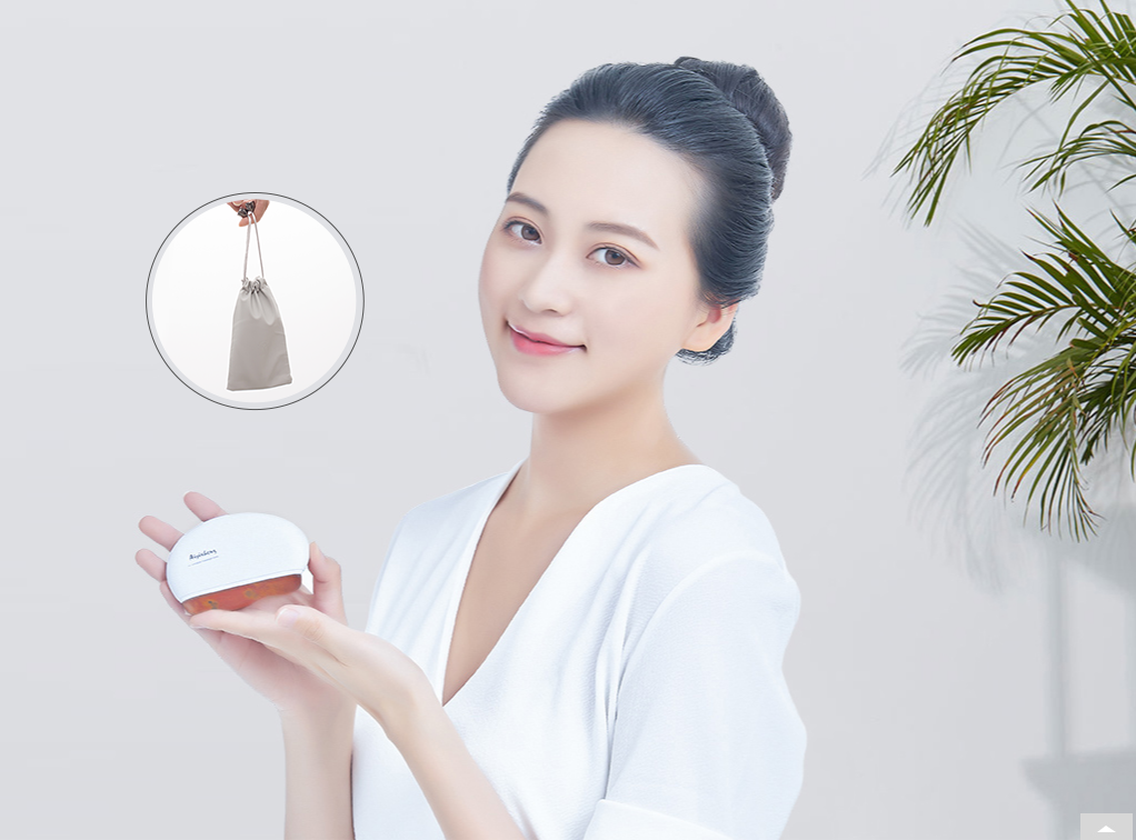 girl with Stone Needle Portable Massage Plate
