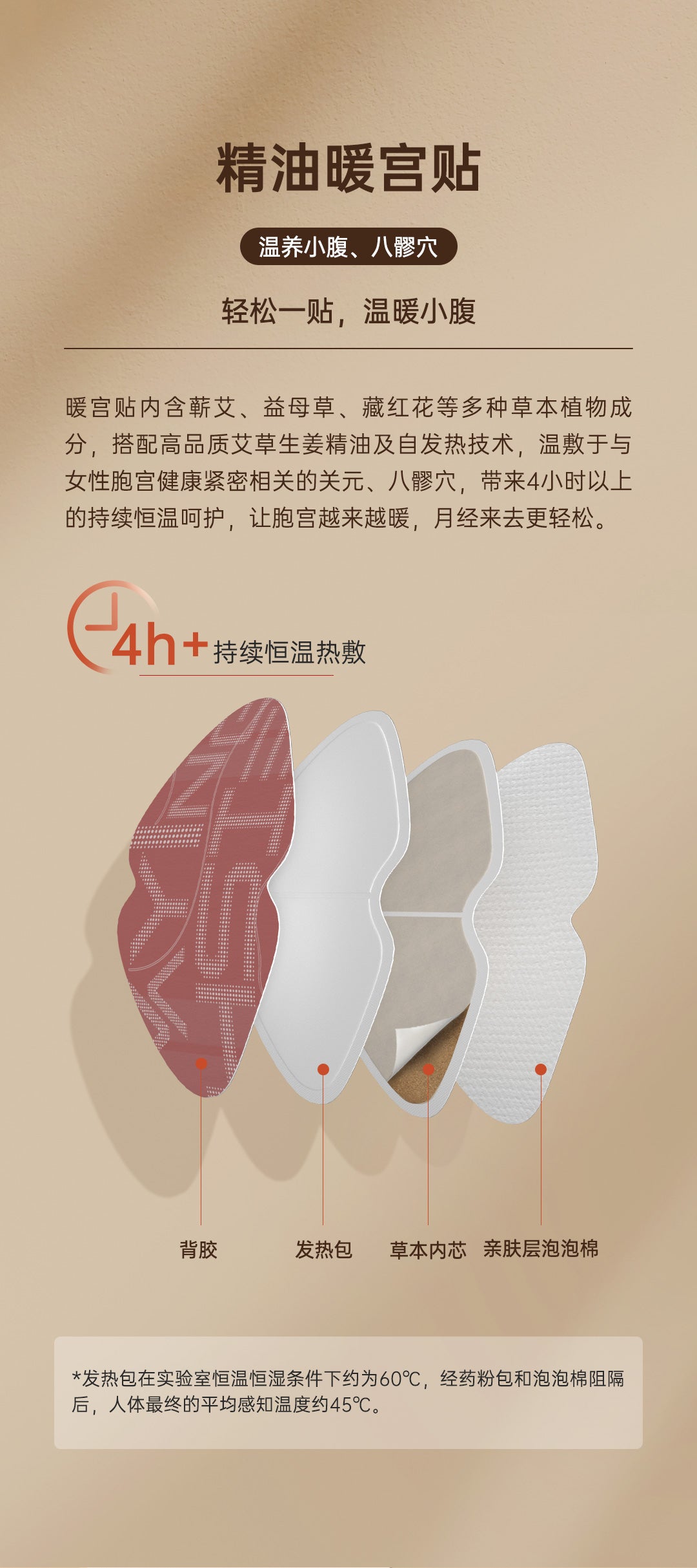 Essential Oil Uterine Warm Compress Sticker