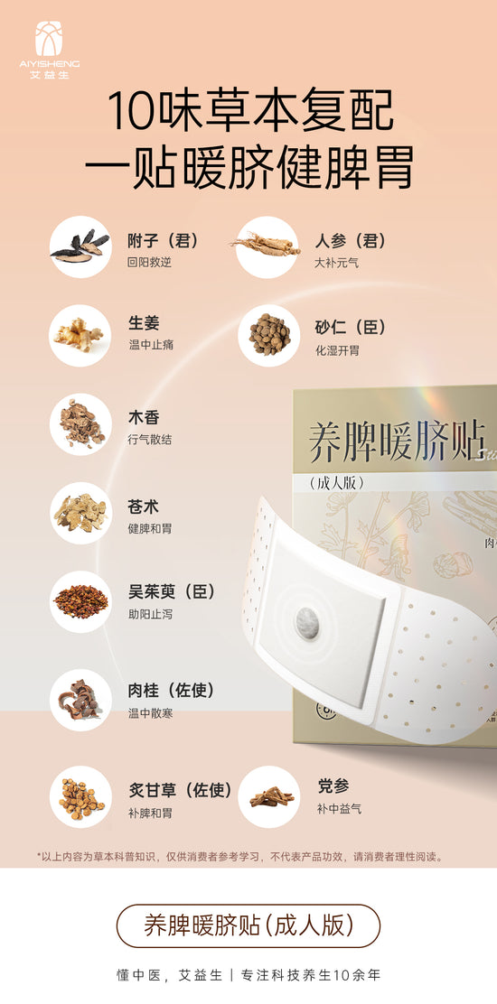 Spleen-nourishing Heat Patch (Adult Version)- Aiyisheng